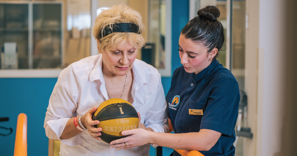 Older adults participating in a physiotherapy-led exercise class at Revive Physio and Aquatic Therapy Centre in Naxxar, Malta. The group is performing gentle strength and balance exercises under professional supervision to support mobility, independence, healthy ageing, and overall wellbeing.